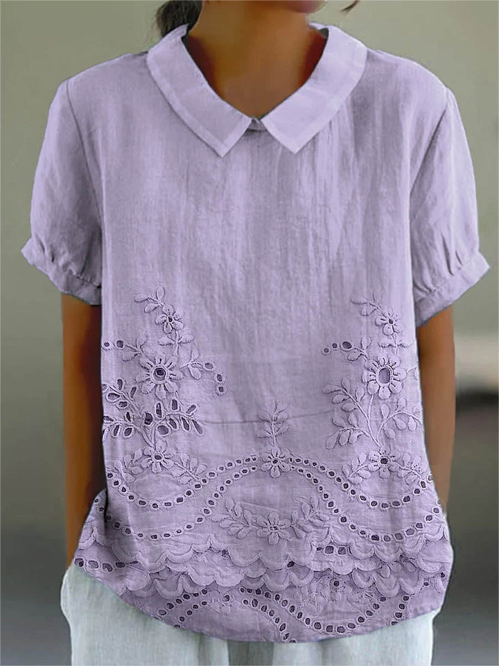 Mabelle™ | Floral Embroidered Shirt
