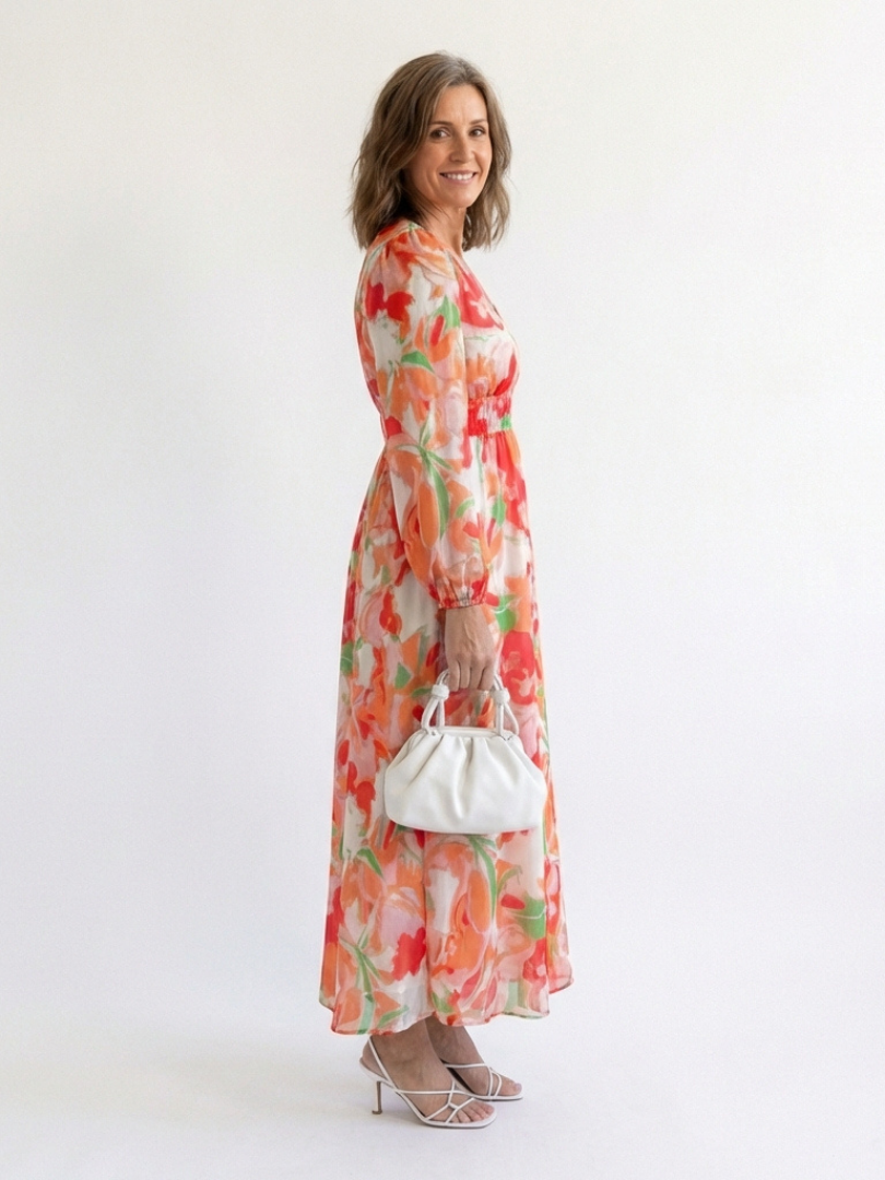 Althea™ | Long Sleeve Floral Maxi Dress