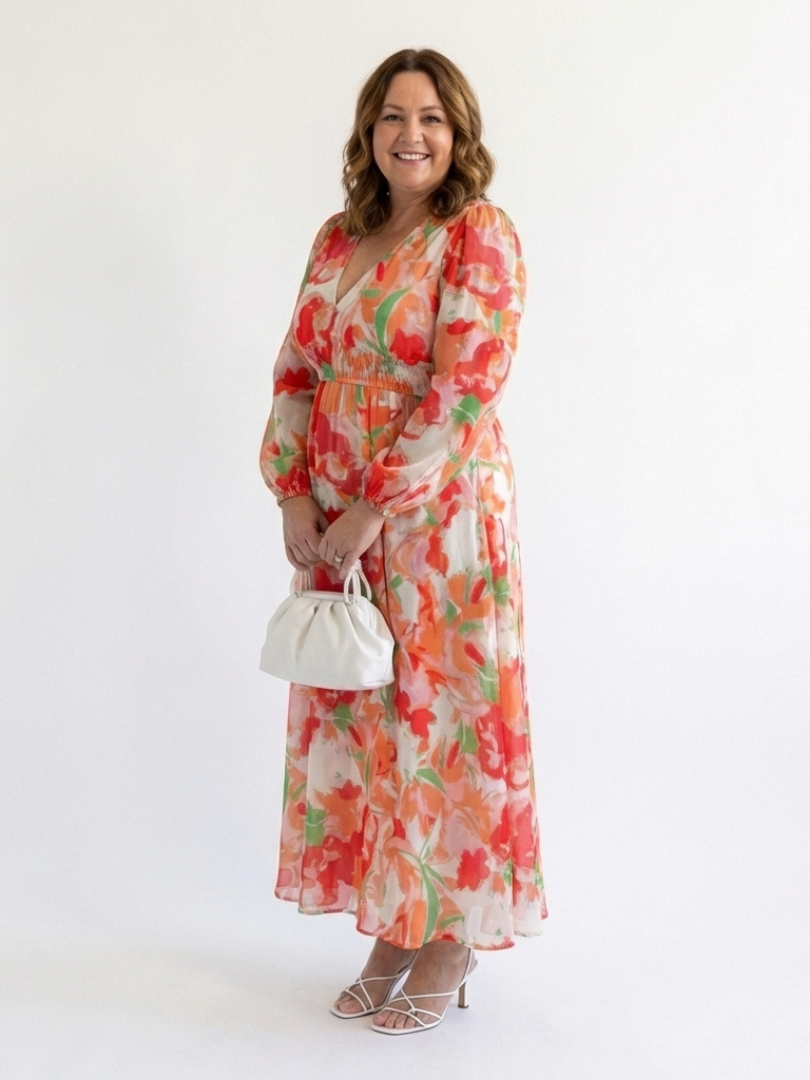 Althea™ | Long Sleeve Floral Maxi Dress