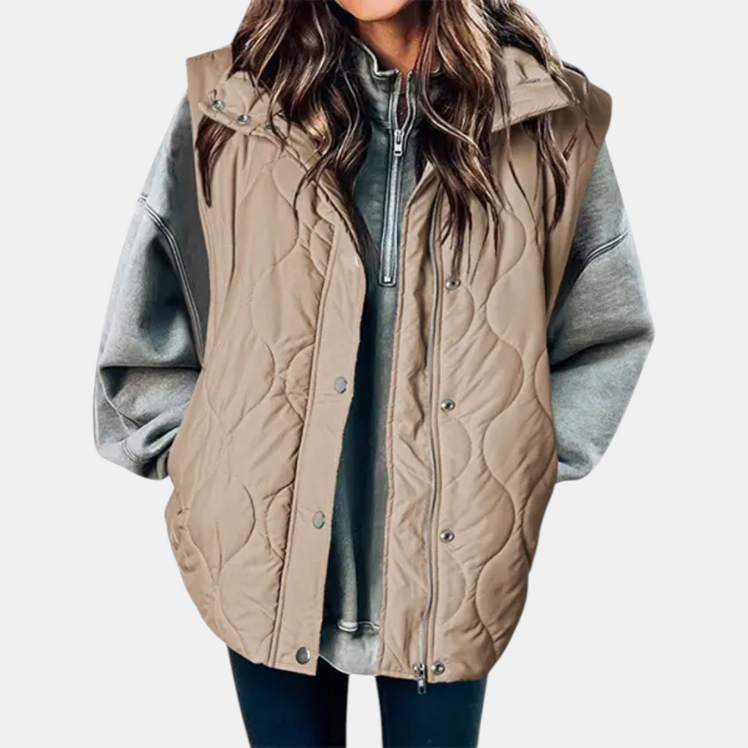 Quilted Zip-Up Puffer Vest