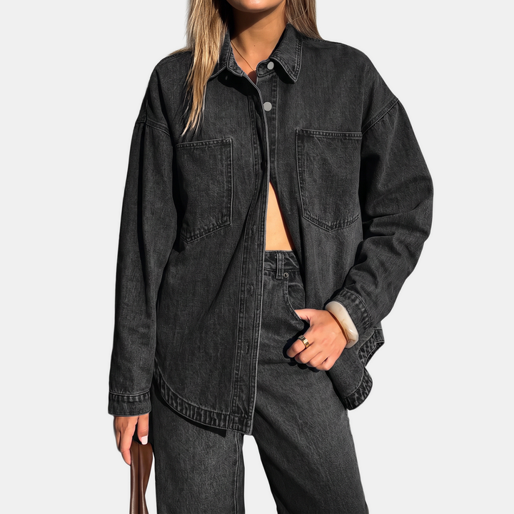 Oversized Washed Denim Jacket