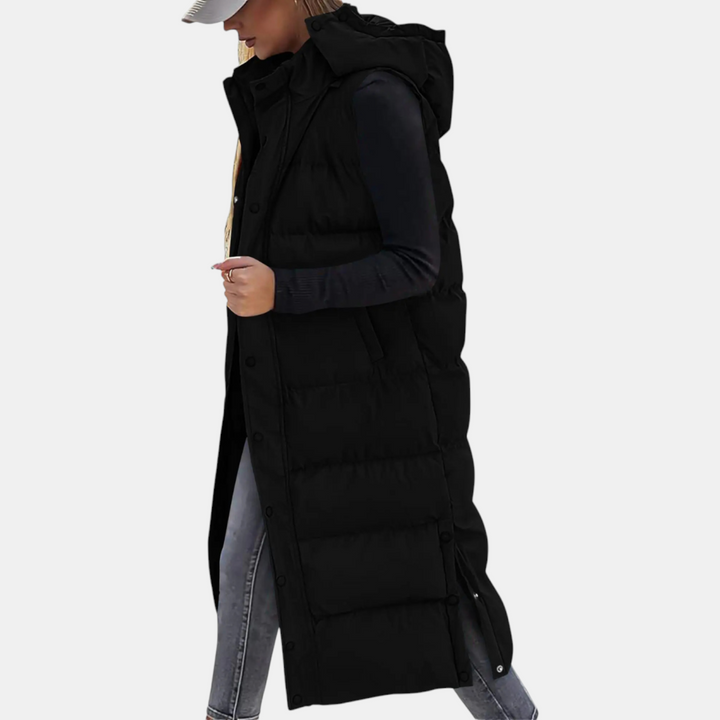 Hooded Maxi Puffer Vest