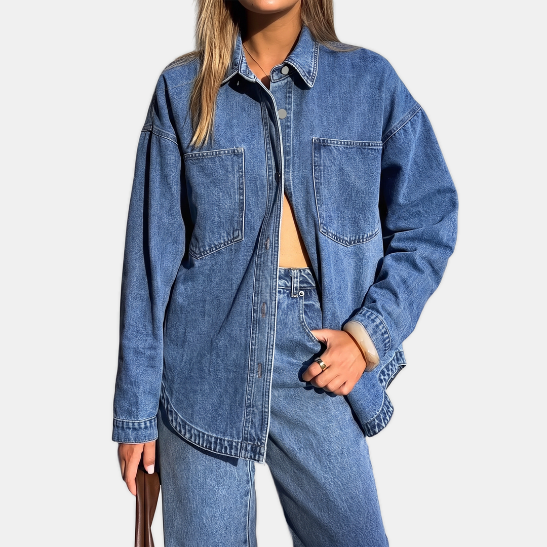 Oversized Washed Denim Jacket