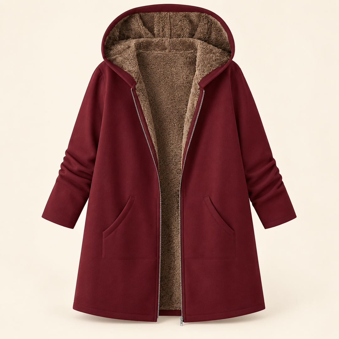 Beatrice™ Sherpa-Lined Hooded Coat