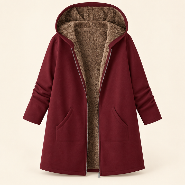 Beatrice™ Sherpa-Lined Hooded Coat