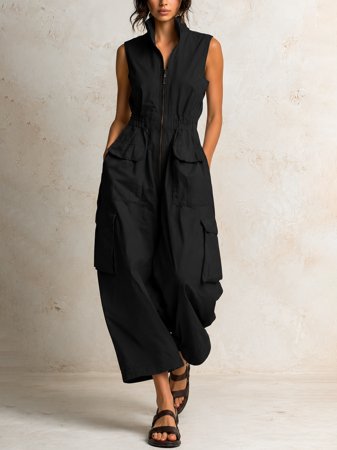 Ursula Utility Cargo Jumpsuit