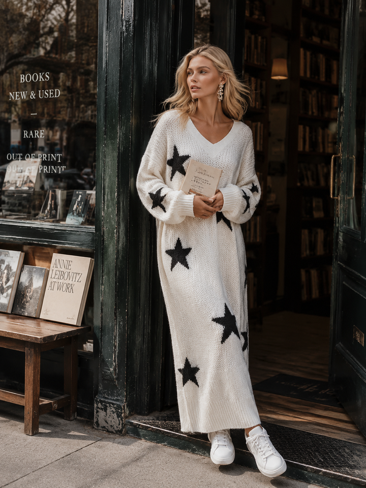 Estelle™ Star Knit Sweater Dress