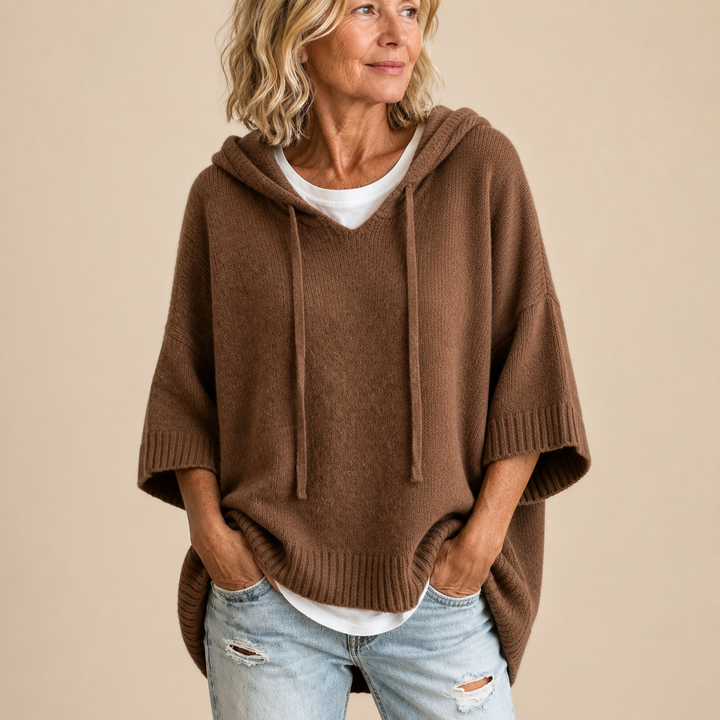 Emerson™ Hooded Knit Poncho
