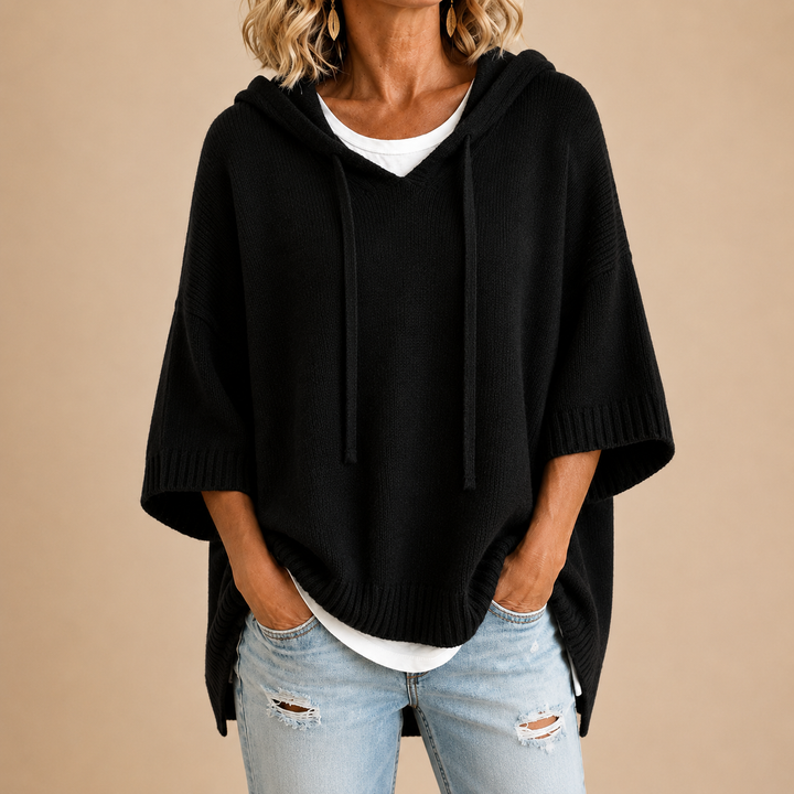 Emerson™ Hooded Knit Poncho