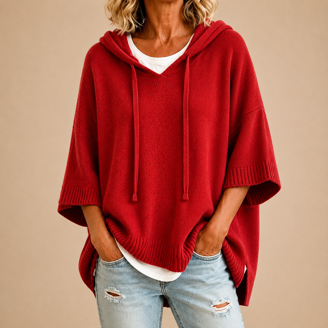 Emerson™ Hooded Knit Poncho