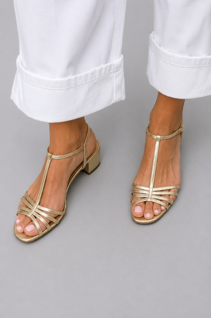 Allegra™ | Golden Sandals Everyday Elegance