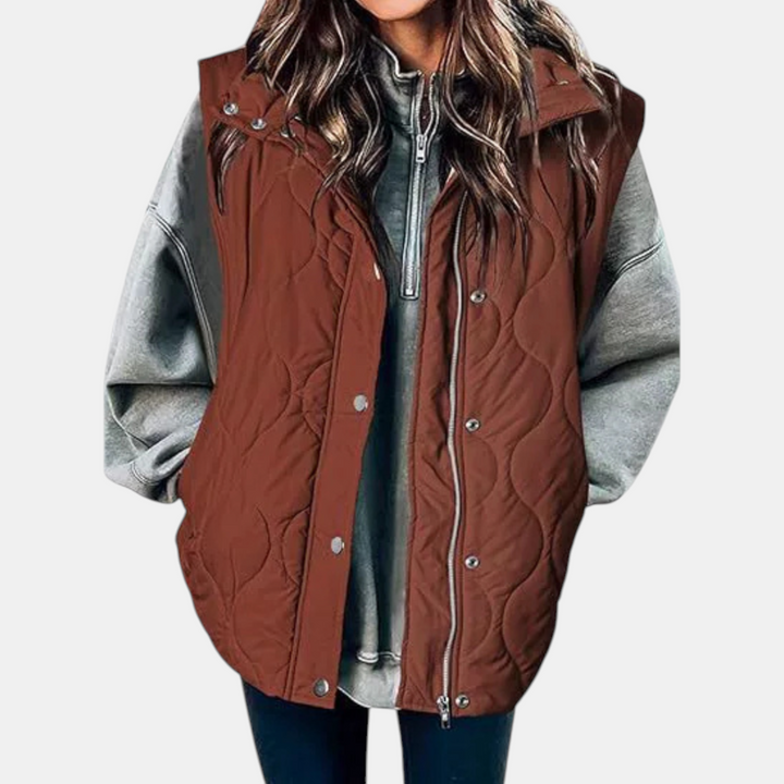 Quilted Zip-Up Puffer Vest