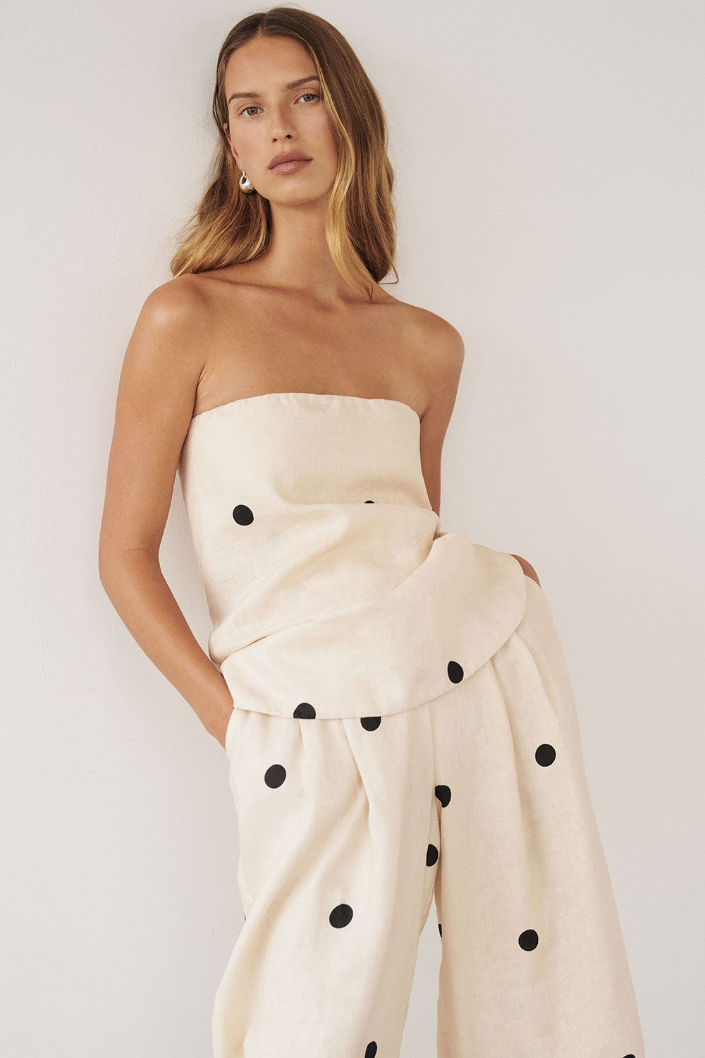 Aurelia Polka Charm Two-Piece Pants Set