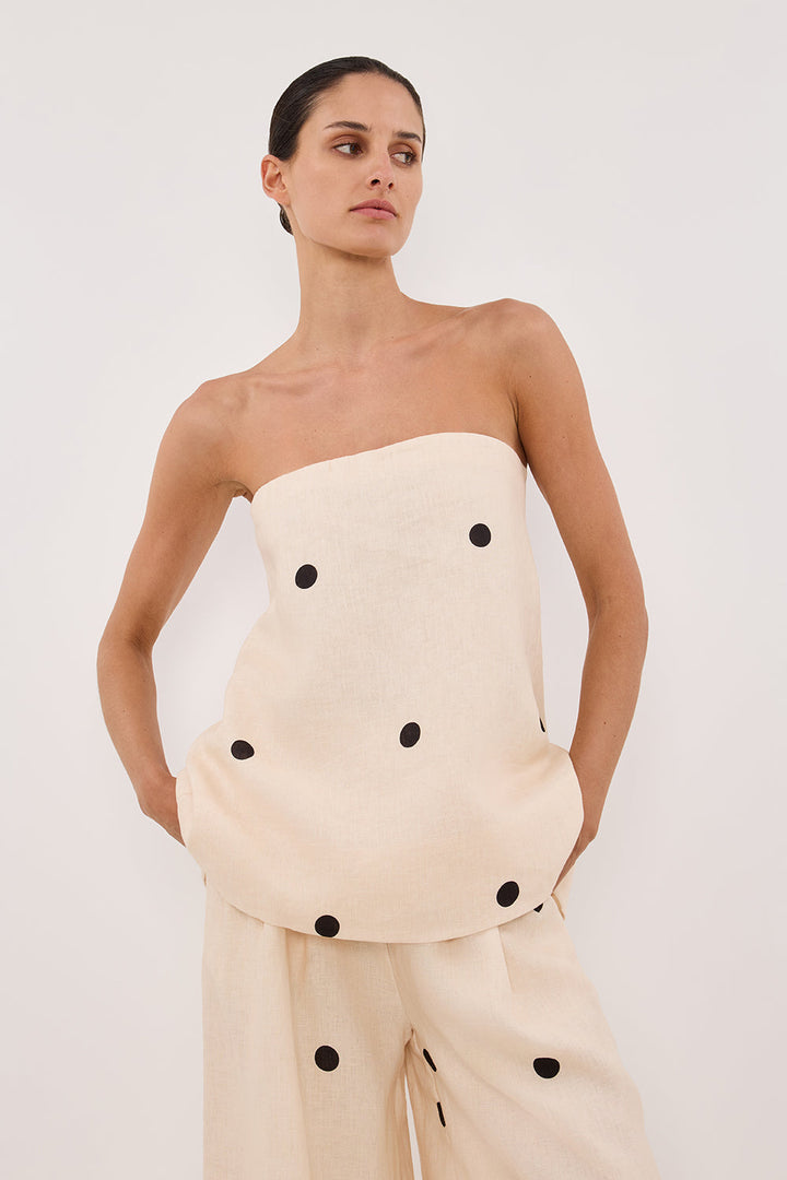 Aurelia Polka Charm Two-Piece Pants Set