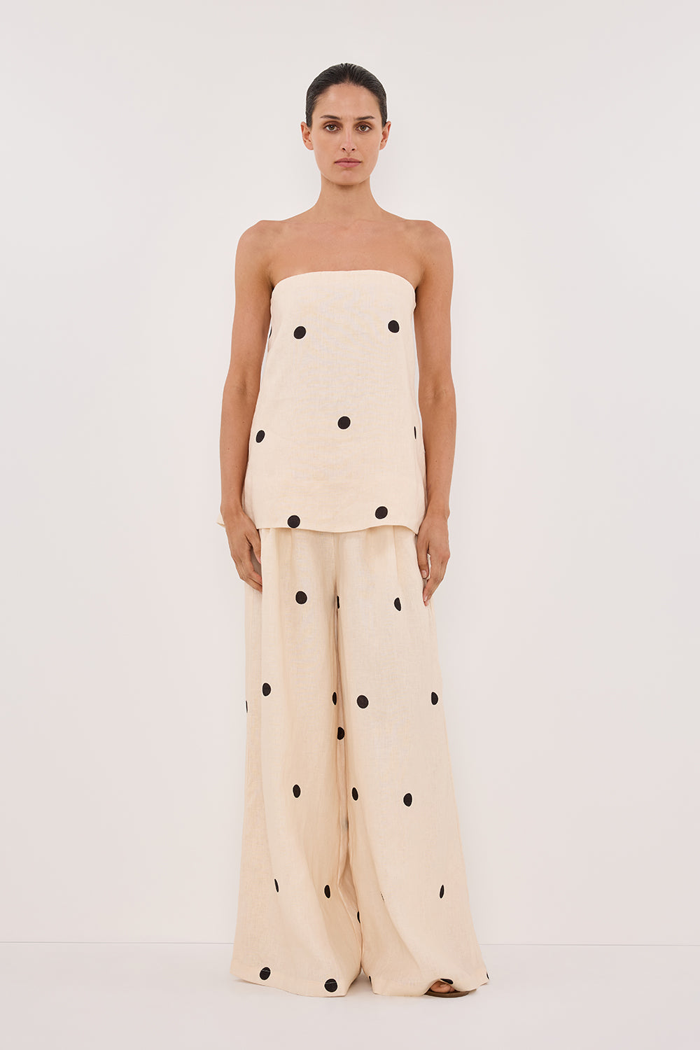 Aurelia Polka Charm Two-Piece Pants Set