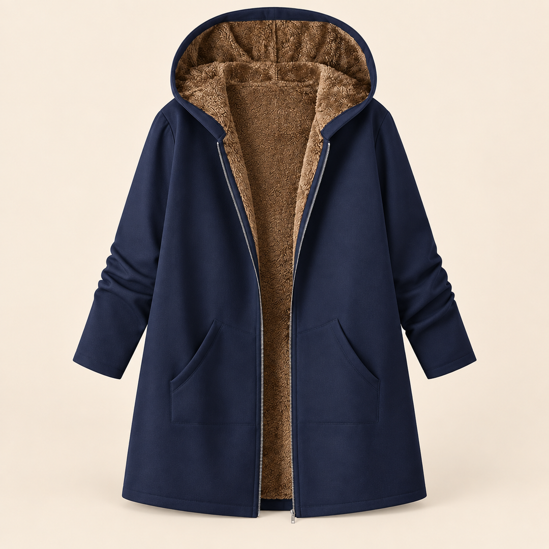 Beatrice™ Sherpa-Lined Hooded Coat