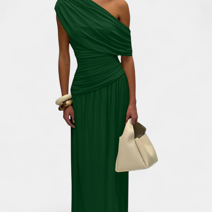 Roxanne Asymmetric Pleated Dress