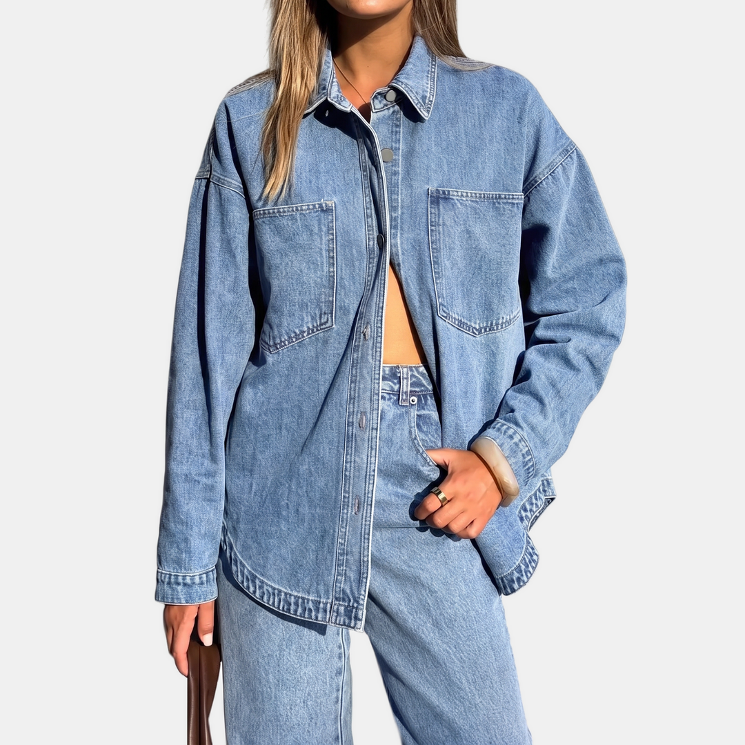 Oversized Washed Denim Jacket