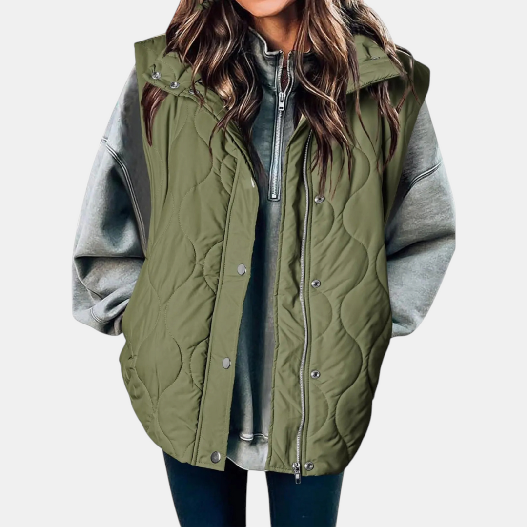 Quilted Zip-Up Puffer Vest