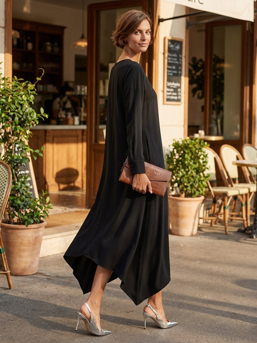 Nora™ Asymmetric Midi Dress