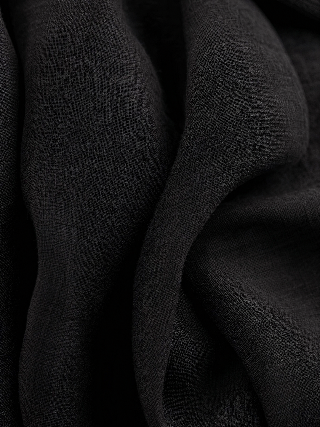 Black Linen Top &amp; Trousers Set