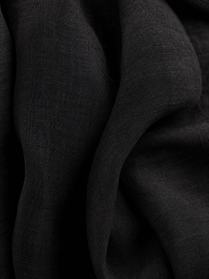 Black Linen Top &amp; Trousers Set