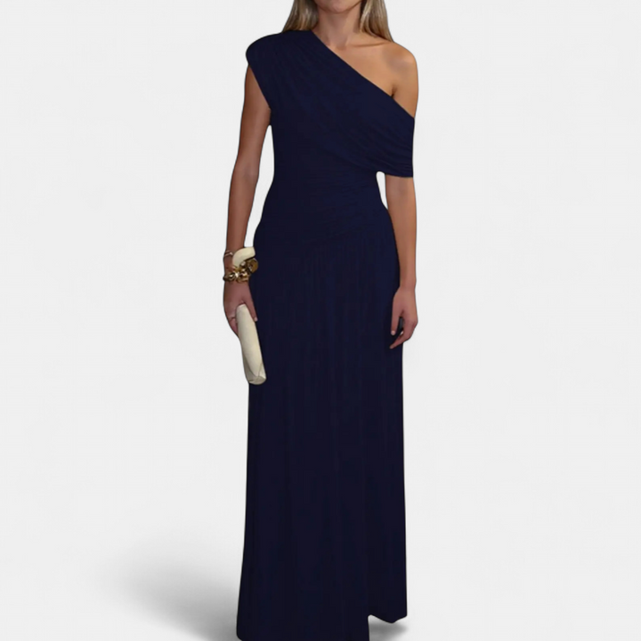 Roxanne Asymmetric Pleated Dress