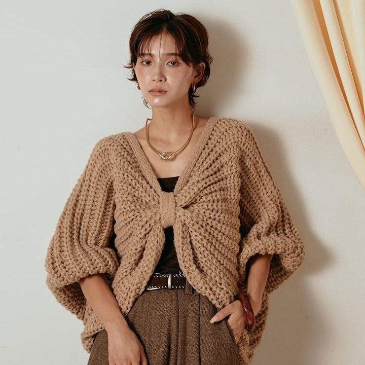 Winnifred™ Batwing Cape Knit Top
