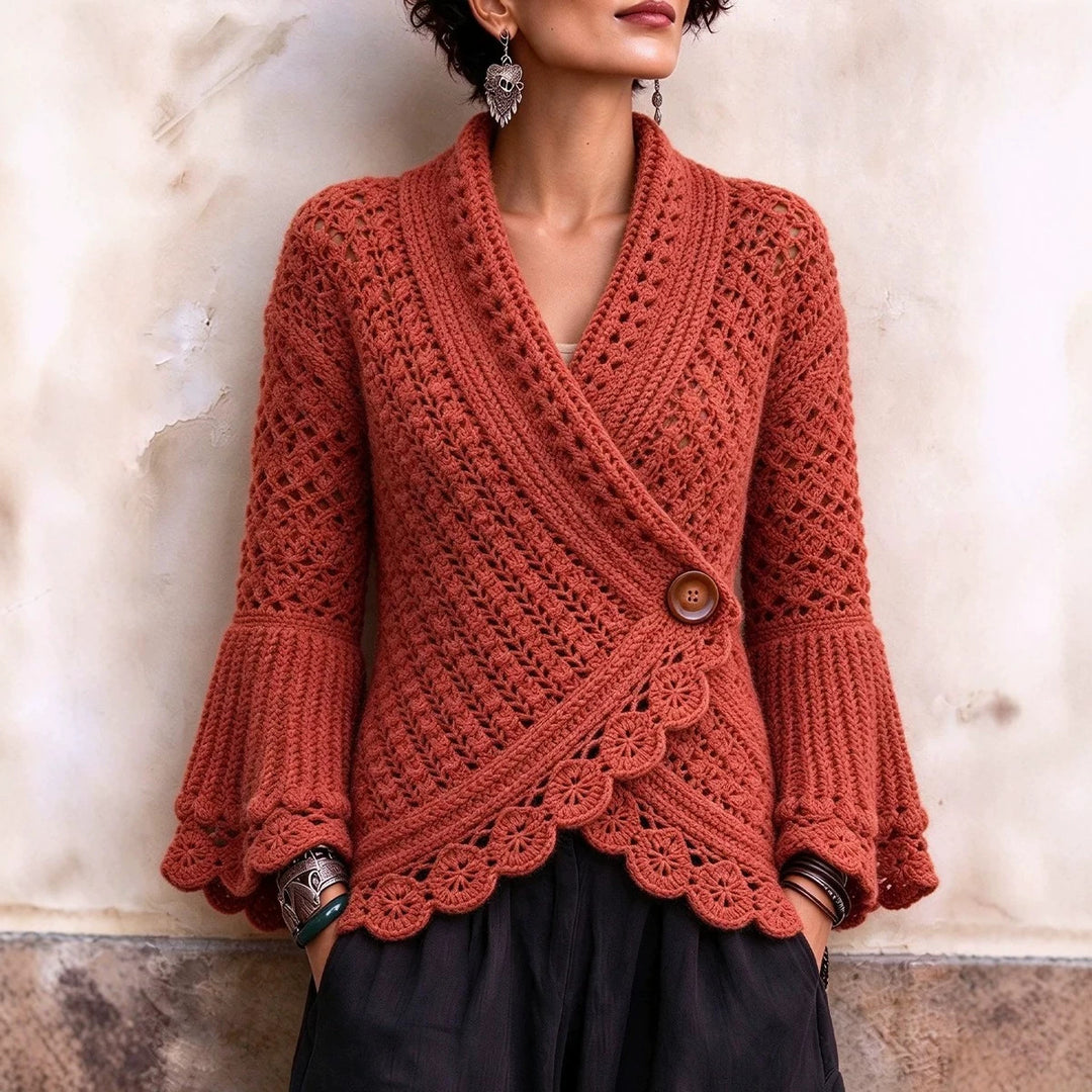 Georgie™ Open-Weave Wrap Cardigan