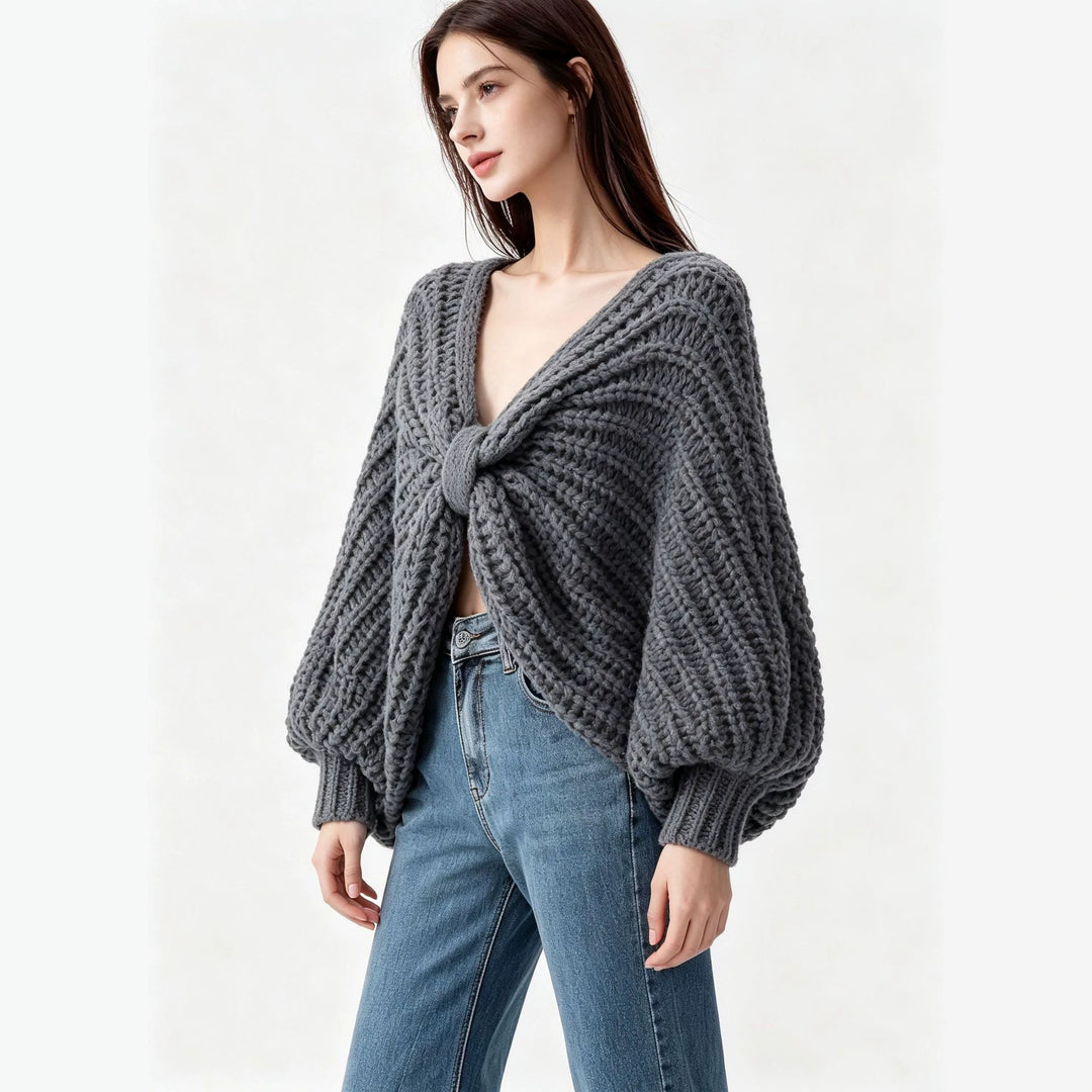 Wanda™ Bow-Front Knit Sweater