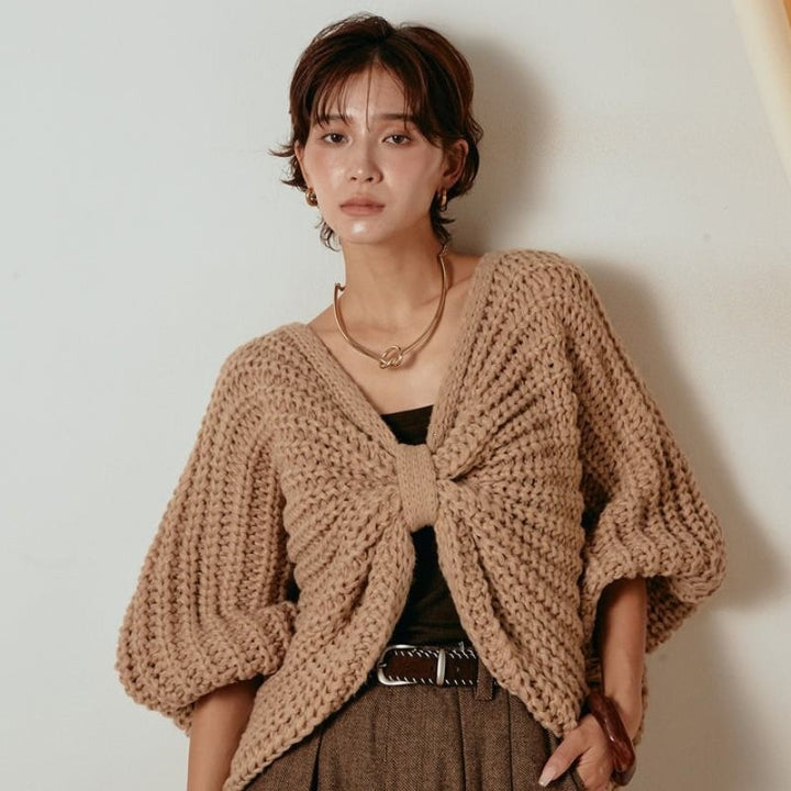 Winnifred™ Batwing Cape Knit Top