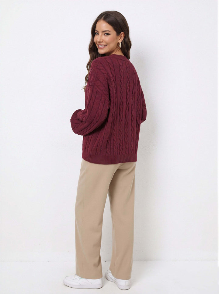 Rosamond Cable V-Neck Sweater