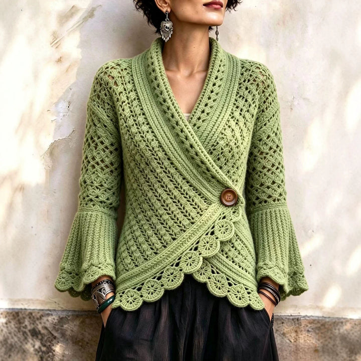 Georgie™ Open-Weave Wrap Cardigan