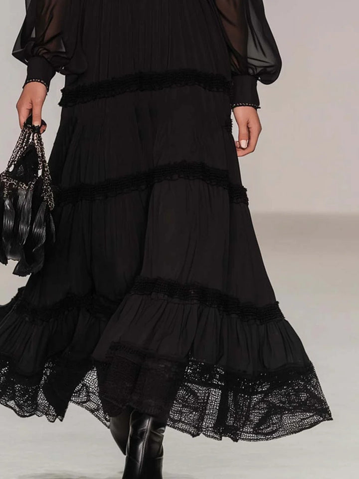 Roos™ Lace-Tiered Maxi Dress