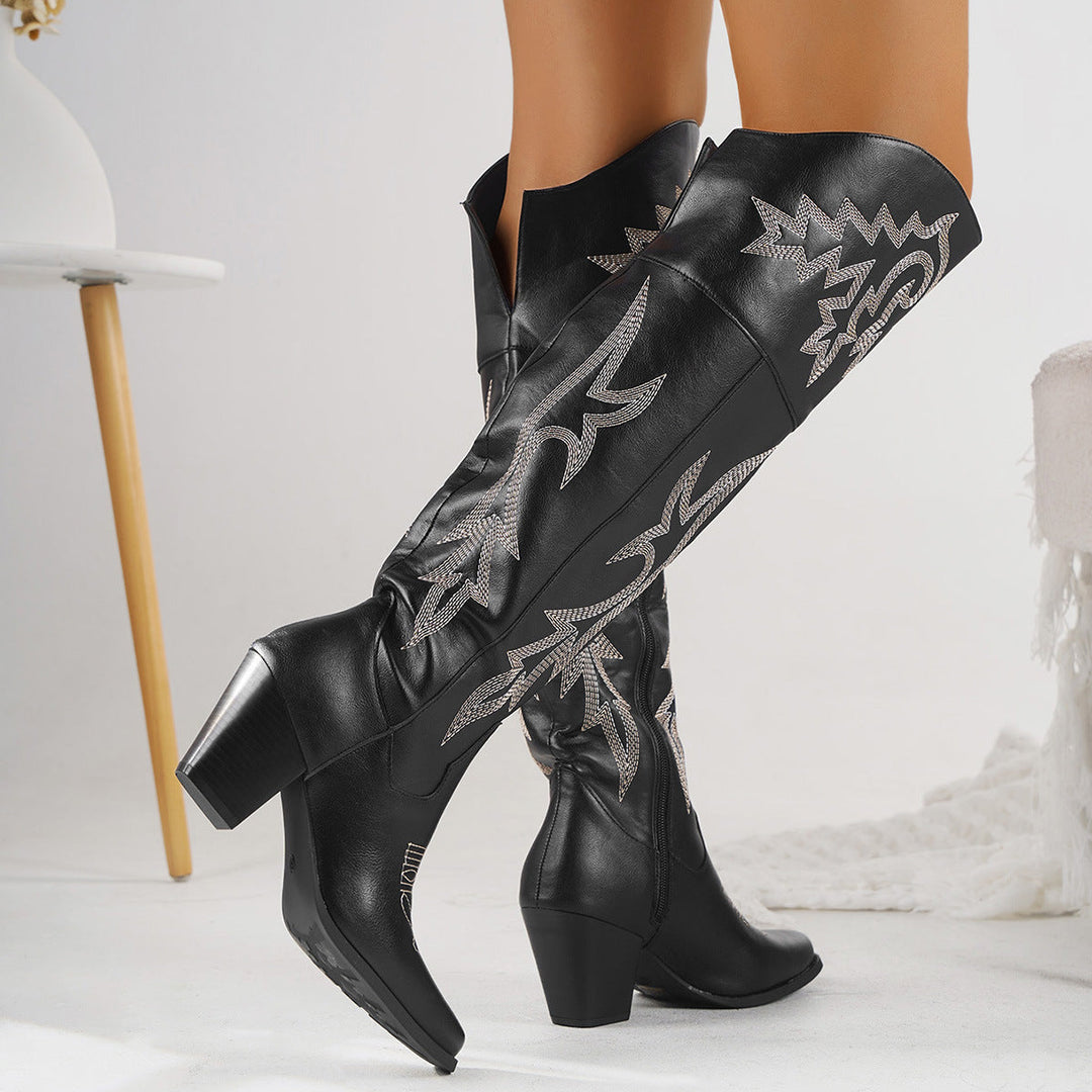 Cheyenne™ | Classic Over-the-Knee Cowboy Boots