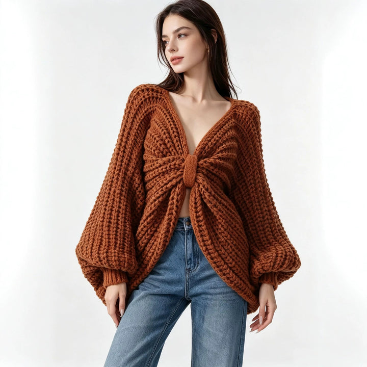 Wanda™ Bow-Front Knit Sweater