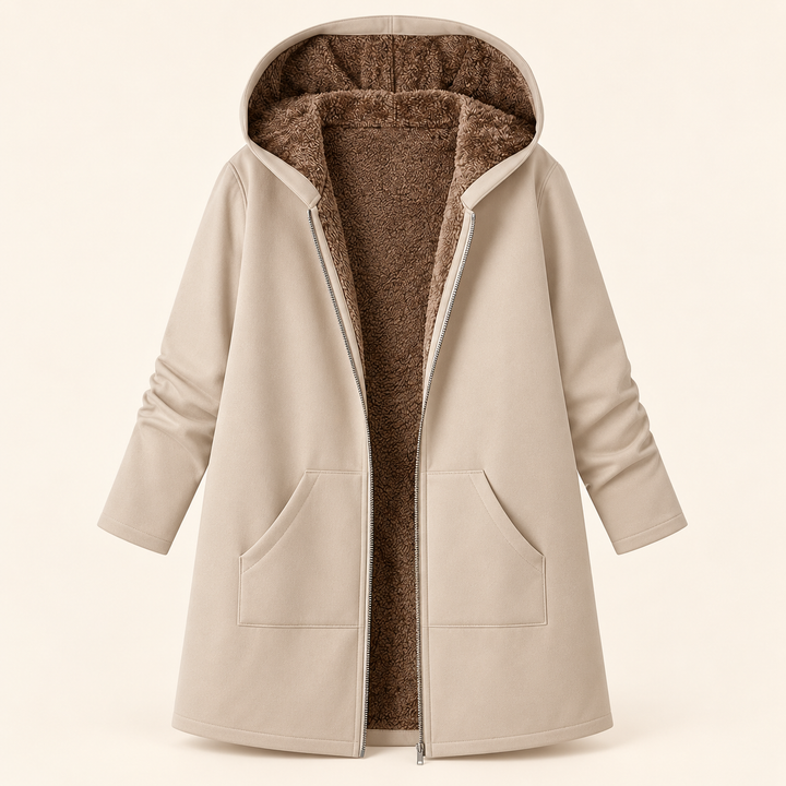 Beatrice™ Sherpa-Lined Hooded Coat