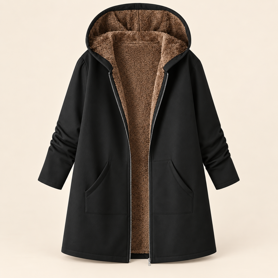 Beatrice™ Sherpa-Lined Hooded Coat