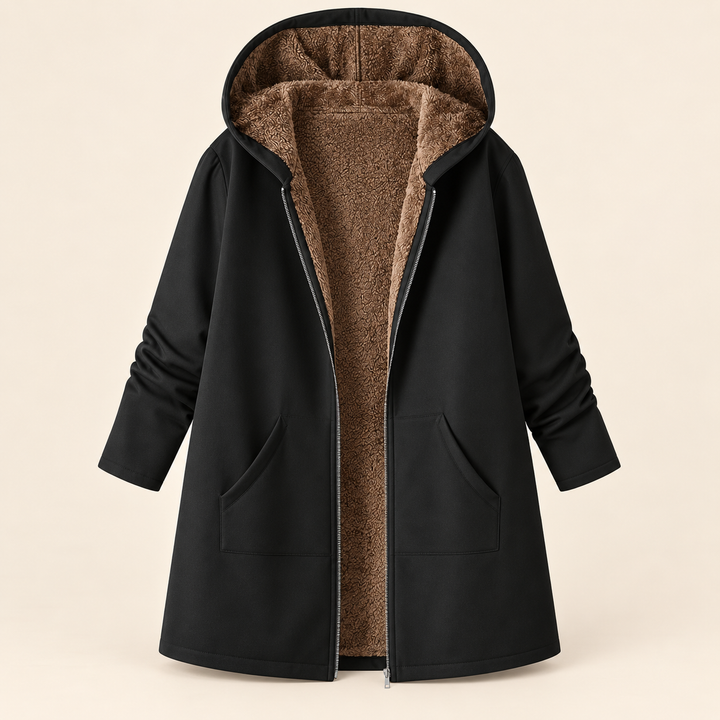 Beatrice™ Sherpa-Lined Hooded Coat