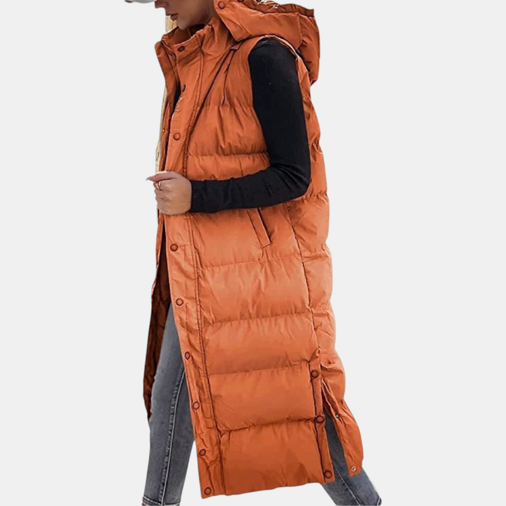 Hooded Maxi Puffer Vest