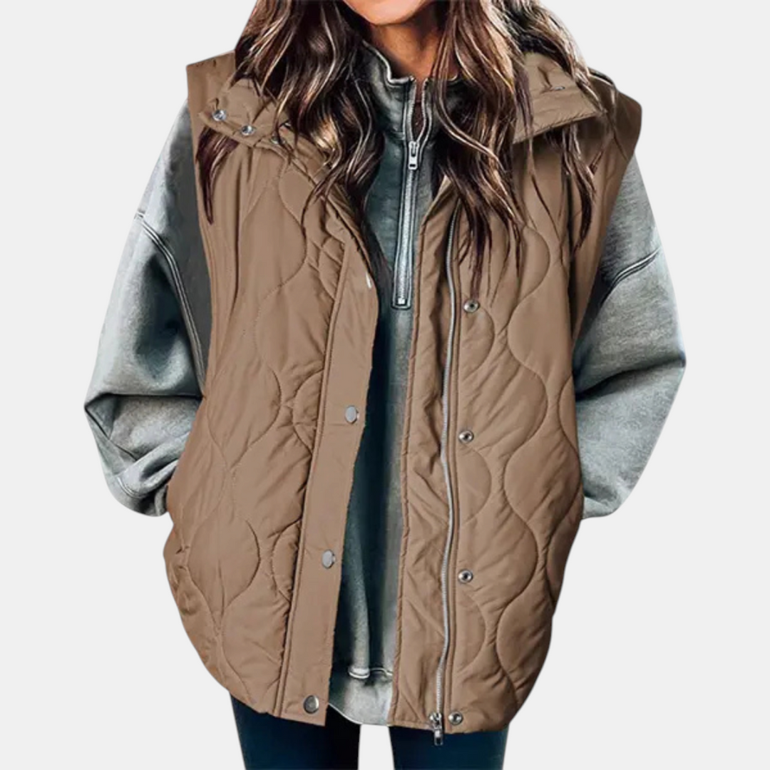 Quilted Zip-Up Puffer Vest