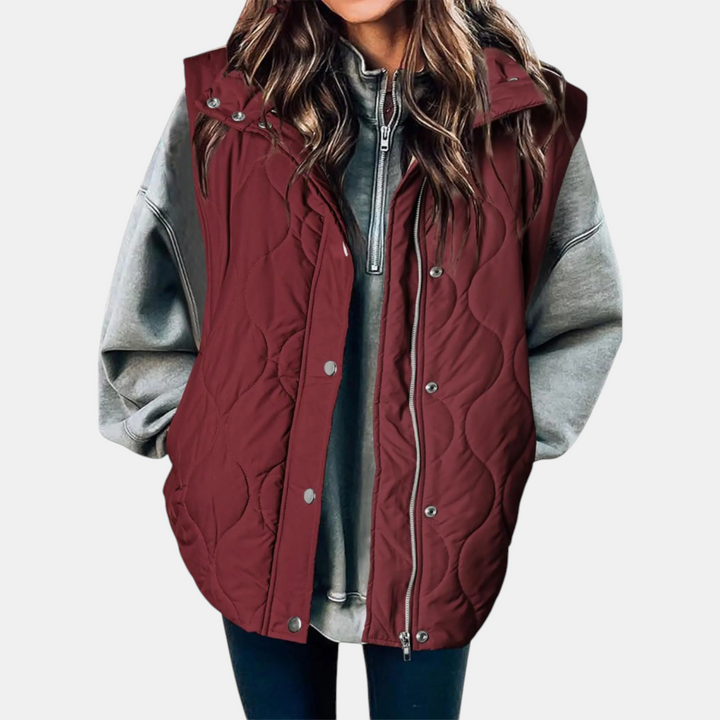 Quilted Zip-Up Puffer Vest