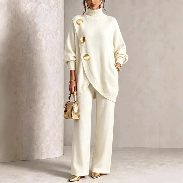 Margaux™ Elegant Button-Detail Knit Set