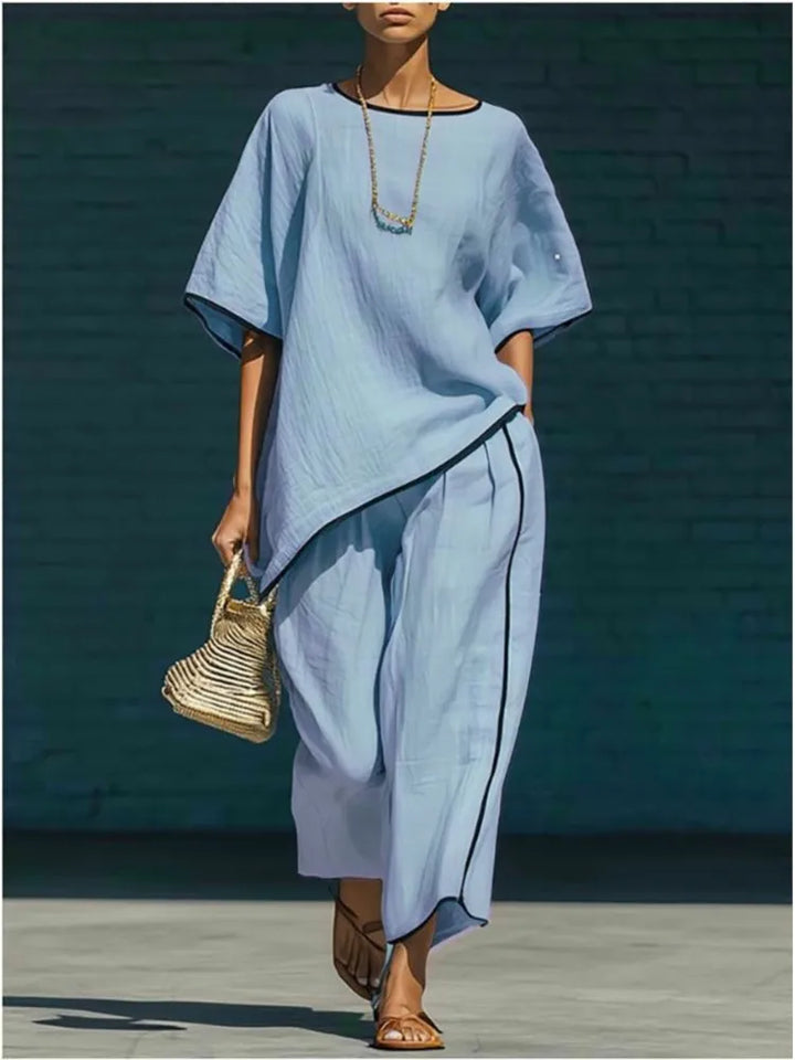 Anila™ | Linen Cropped Pants Set