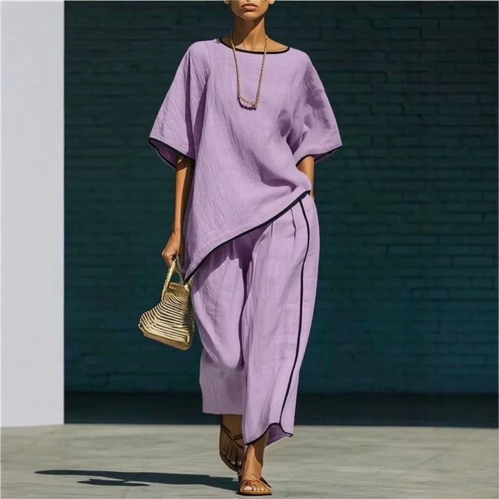 Anila™ | Linen Cropped Pants Set