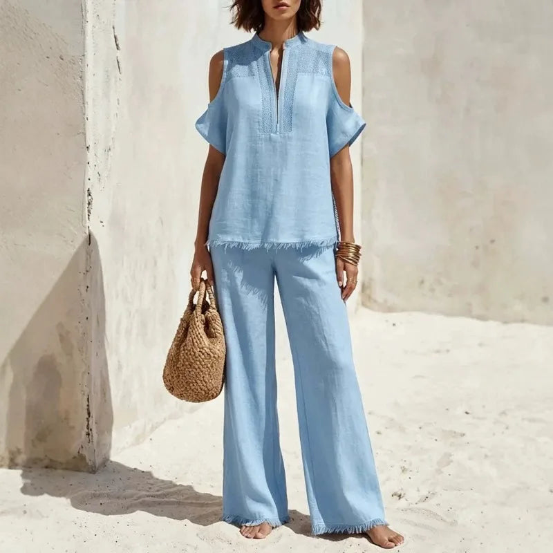 Rosanna™ | Zip Neck Pants Set
