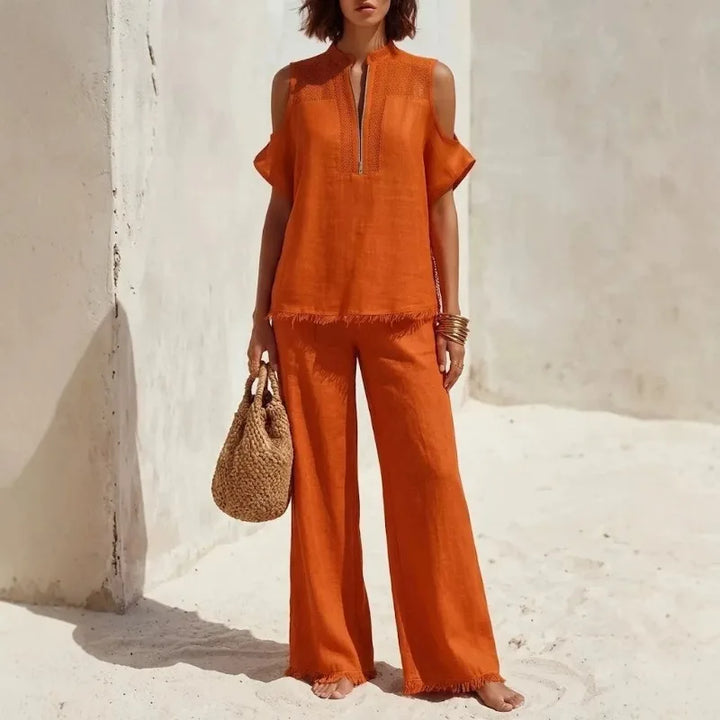Rosanna™ | Zip Neck Pants Set