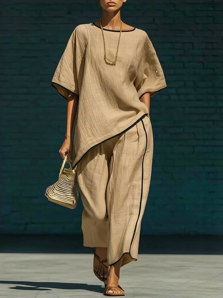 Anila™ | Linen Cropped Pants Set