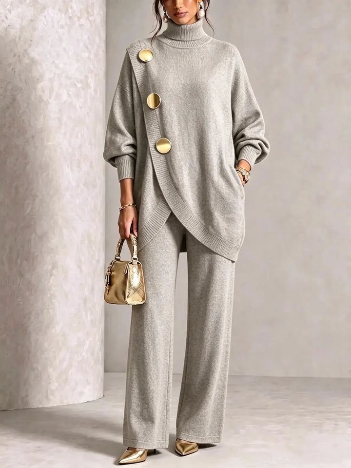 Margaux™ Elegant Button-Detail Knit Set