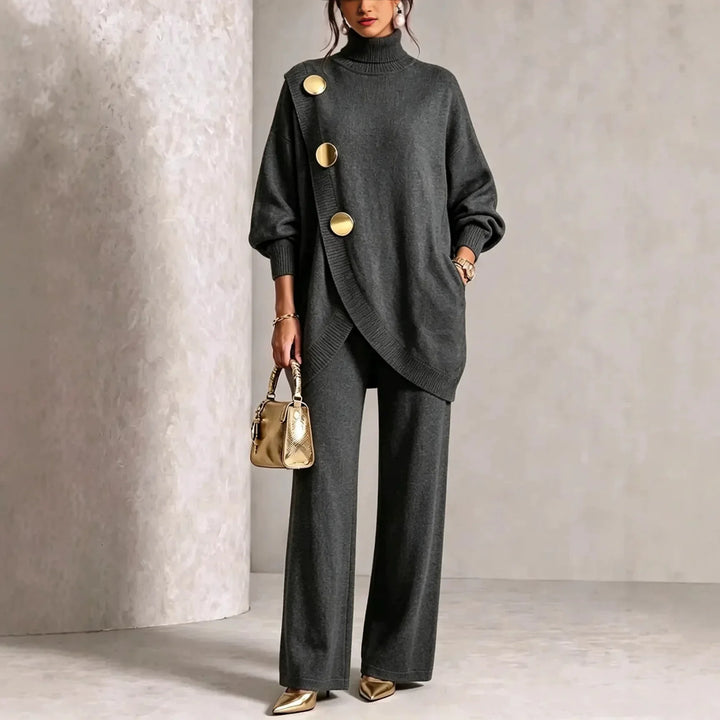 Margaux™ Elegant Button-Detail Knit Set